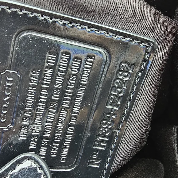 Coach Tote with Black and Purlpe - Picture 6 of 7